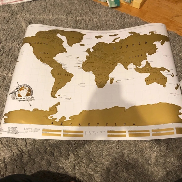 Brand new! Scratch Off World Map Original by Luckies of London (UK), large sz - Picture 4 of 12